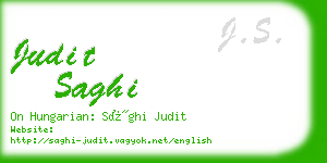 judit saghi business card